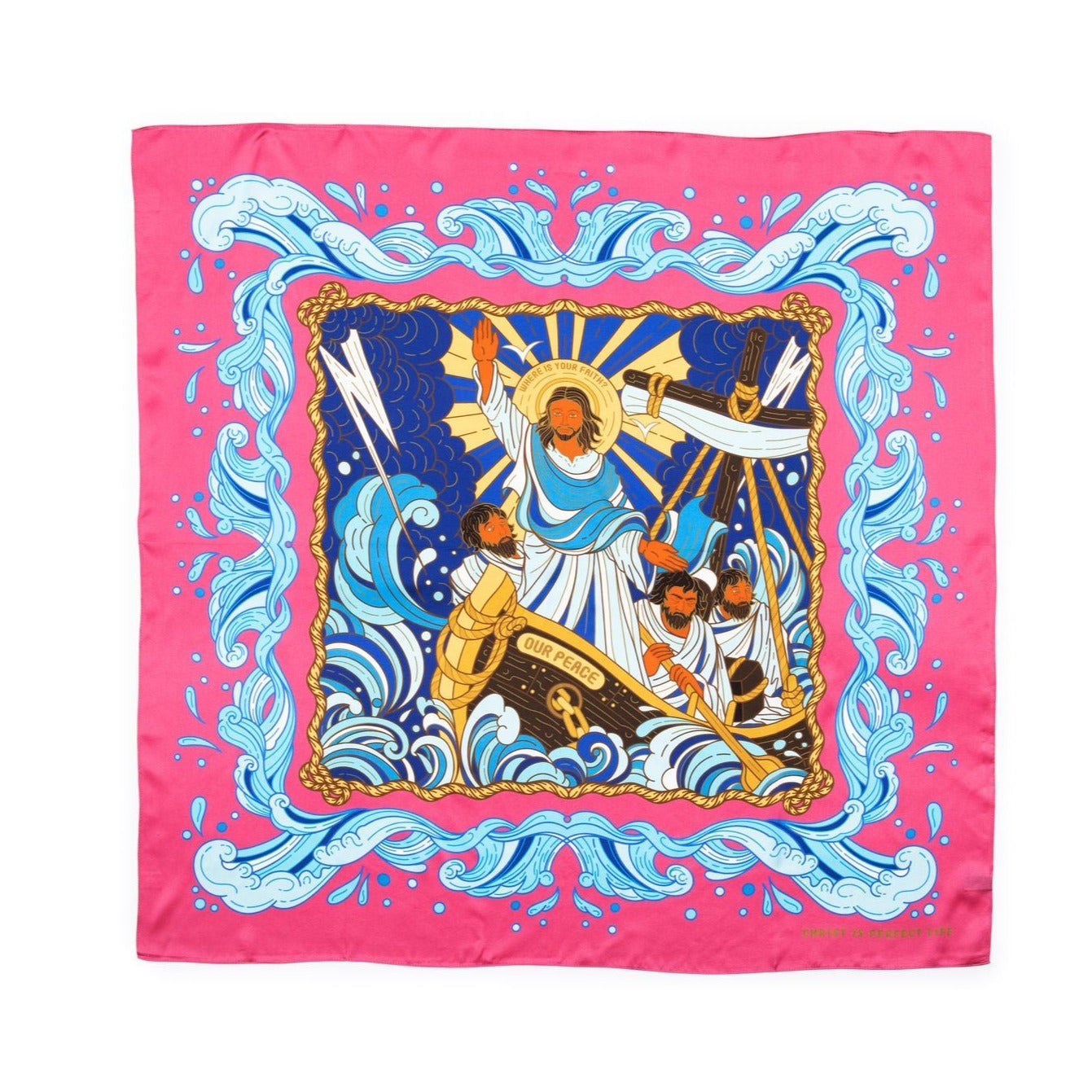 Jesus is Our Peace Silk Scarf